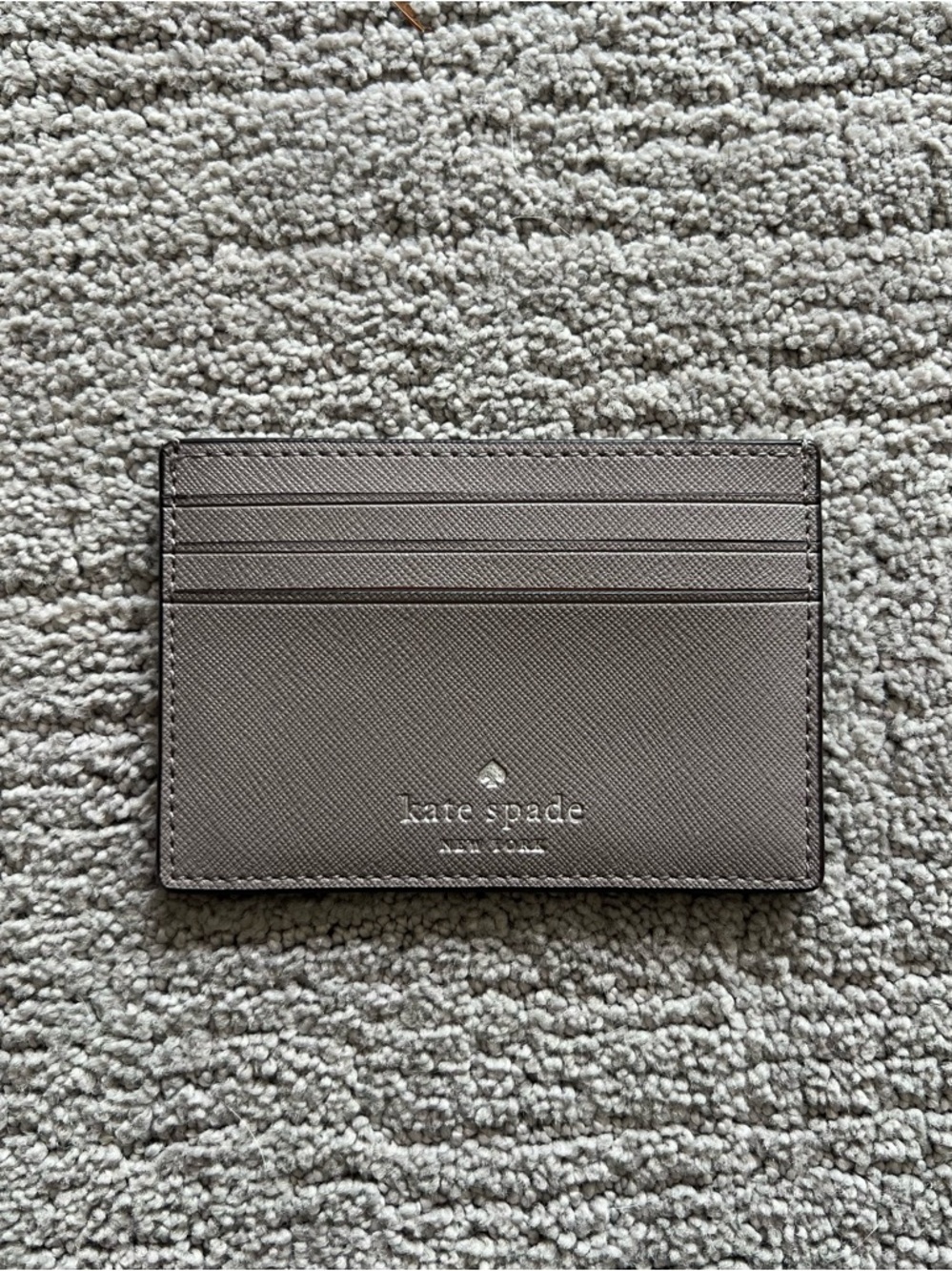 Kate Spade Taupe Glitter Card Holder